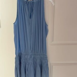 Elegant Blue Sleeveless Dress